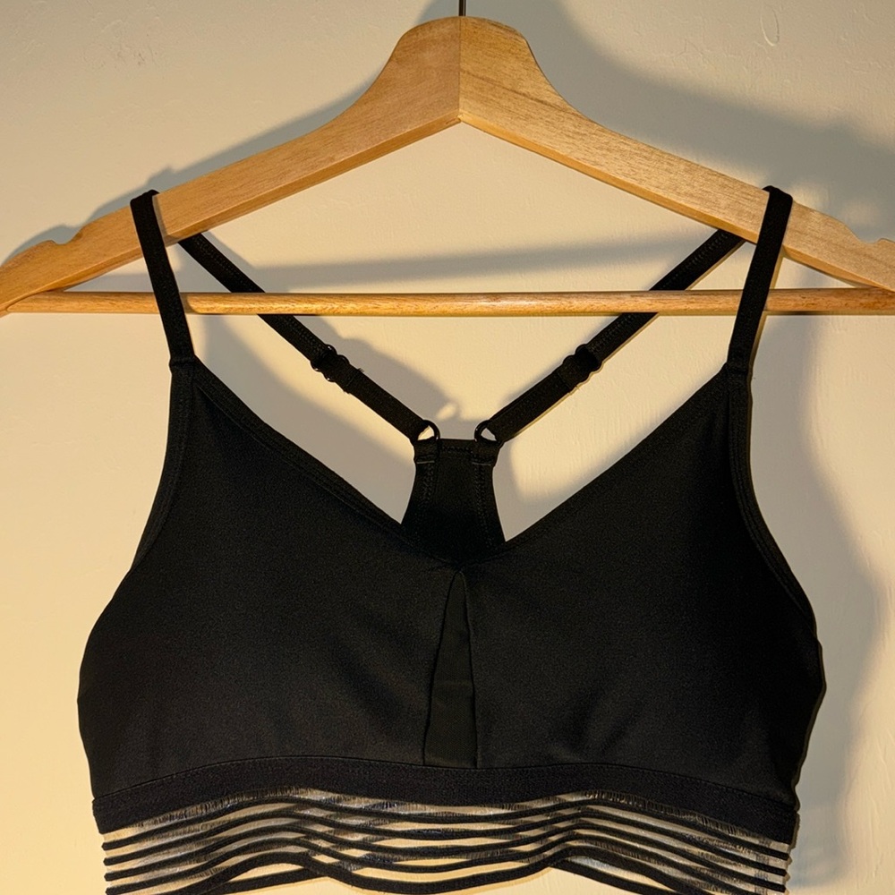 Spalding Black Sports Bra Size Medium